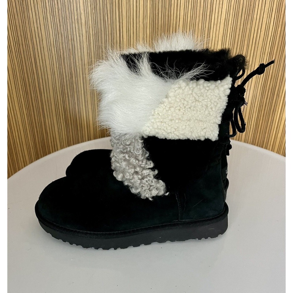 Ugg Classic Short Patchwork Fluff Boots Sheepskin… - image 6